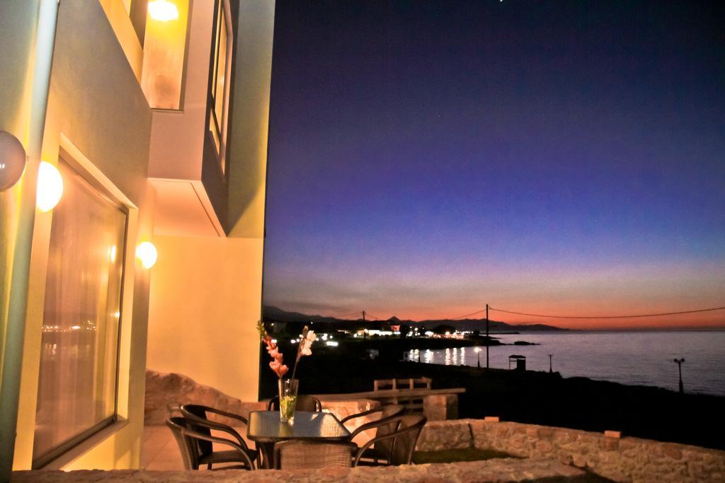 Sea View Beachfront Villa Peri Gouves Bagian luar foto