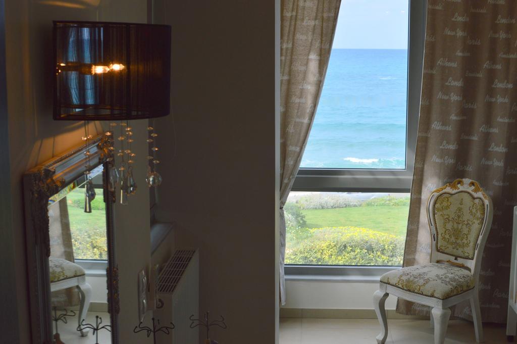 Sea View Beachfront Villa Peri Gouves Bagian luar foto
